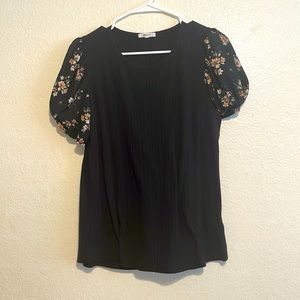 Maurices Floral Sleeve Blouse